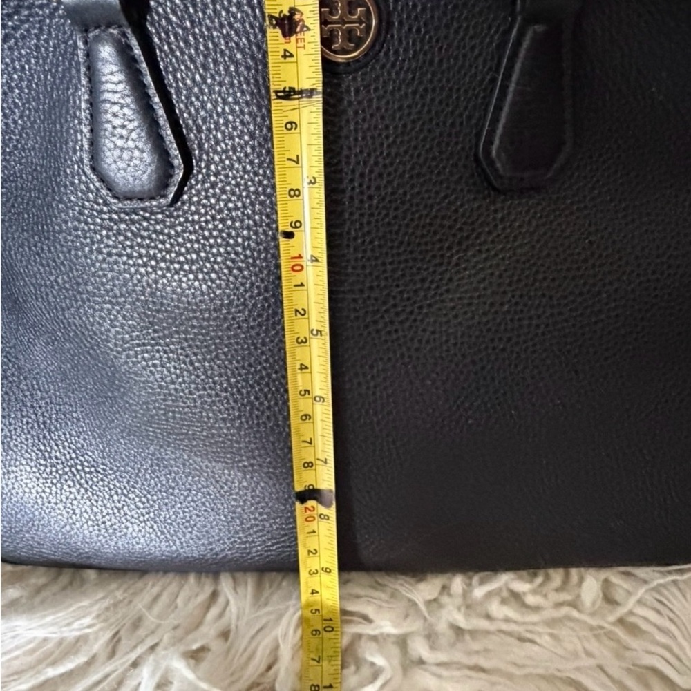 Tory Burch Black Pebbled Leather Satchel - Picture 9 of 9